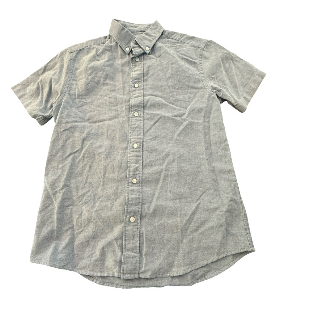 Crewcuts Short Sleeve Button Down Kids Size 14 Light Blue Oxford BH566 Shirt